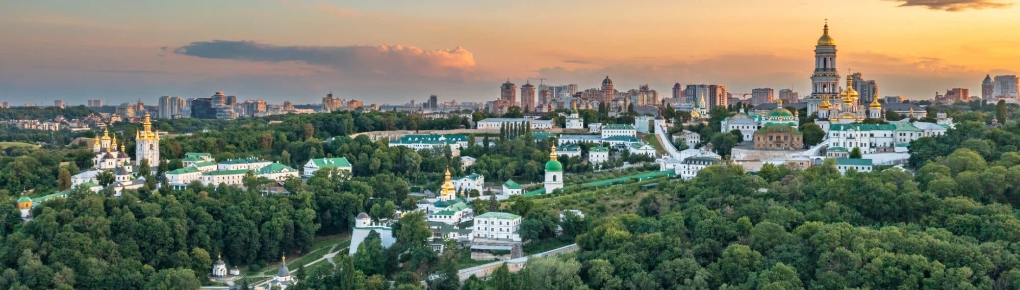Aerial view of Kyiv, Ukraine